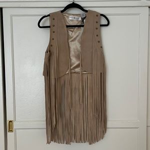 Suede Fringe Vest